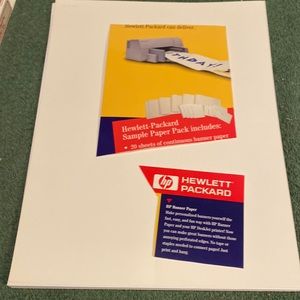 NWOT Hewlett-Packard Banner Paper. 20 sheets long